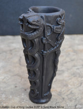 Load image into Gallery viewer, Sumerian Libation Cup of King Gudea Caduceus votive chalice statue Sculpture 9.25&quot; www.Neo-Mfg.com museum reproduction
