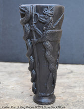 Load image into Gallery viewer, Sumerian Libation Cup of King Gudea Caduceus votive chalice statue Sculpture 9.25&quot; www.Neo-Mfg.com museum reproduction
