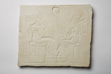 Load image into Gallery viewer, History Egyptian Akhenaten, Nefertiti &amp; Daughters Plaque Artifact Sculpture 15.75&quot; www.Neo-Mfg.com Museum Reproduction
