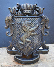 Load image into Gallery viewer, Decor Coat of Arms Lion wall plaque sign 11&quot; www.Neo-Mfg.com Rampant fighting j28
