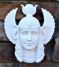 Load image into Gallery viewer, Egyptian Winged Isis in Head dress wall plaque Sculpture art 9&quot; www.Neo-Mfg.com home decor p16

