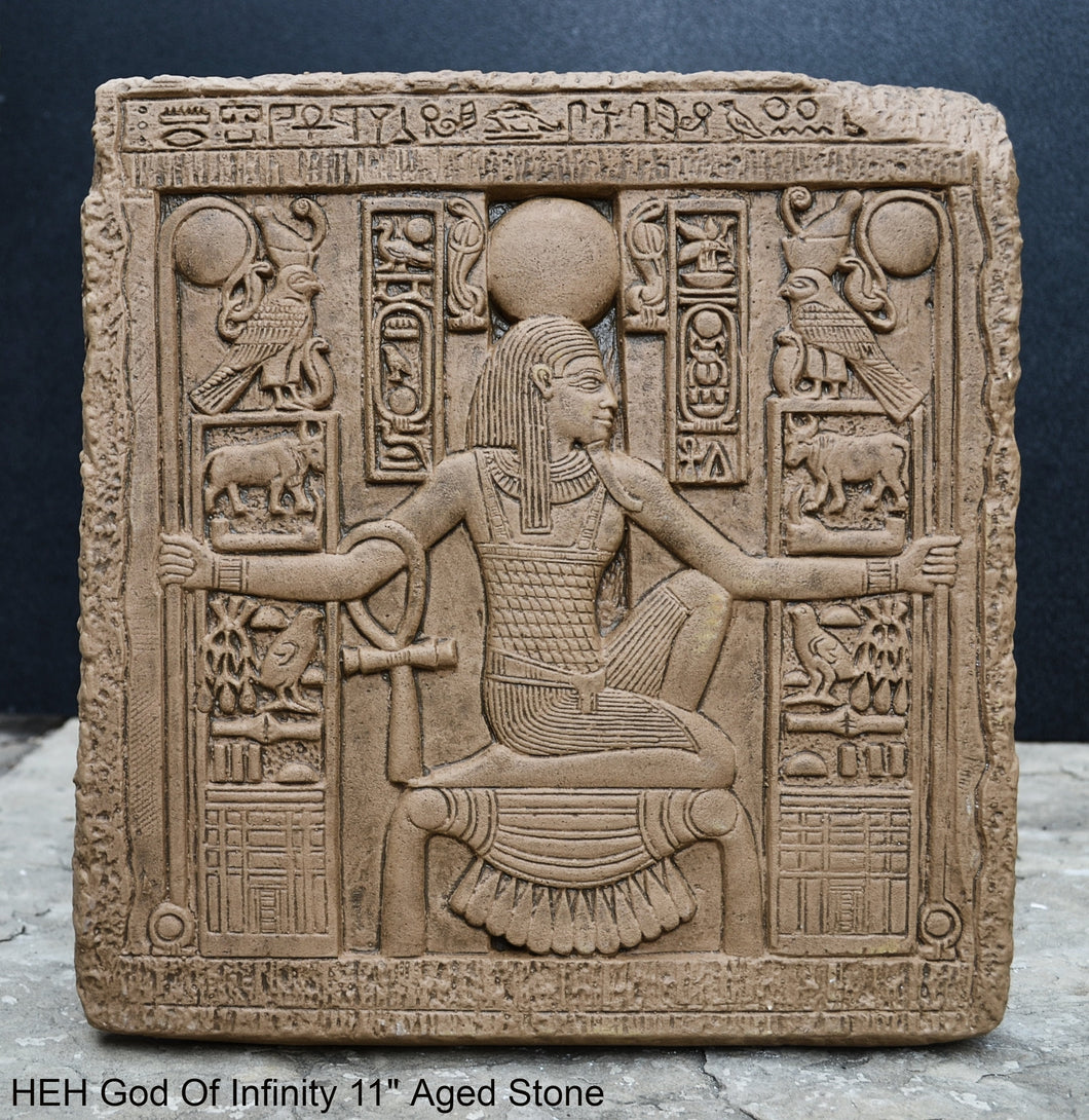 Egyptian HEH God Of Infinity Tutankhamen Fragment Plaque Wall Frieze 11