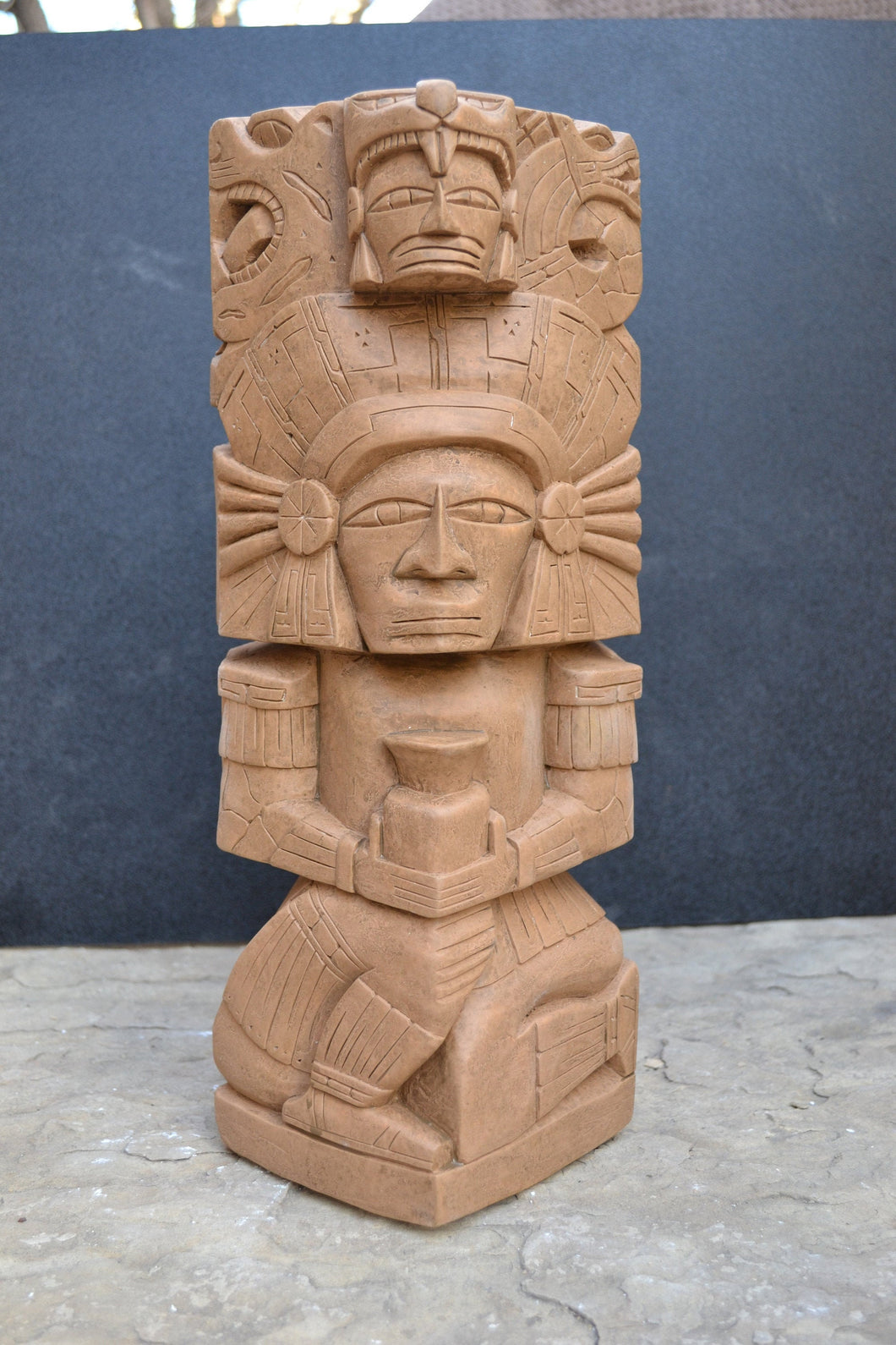 History Aztec Maya Mesoamerica Totem Medicine Man Artifact Stelae Sculpture Statue Neo-Mfg home decor