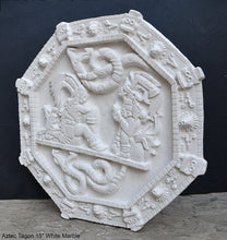 Load image into Gallery viewer, History MAYAN AZTEC Tagon Temple of Feathered serpent ritual Sculptural wall relief plaque 15&quot; Museum Quality www.Neo-Mfg.com
