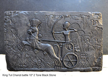 Load image into Gallery viewer, History Egyptian King Tut Tutankhamen Chariot battle scene Plaque Artifact Sculpture 10&quot; www.Neo-Mfg.com Ramses e24
