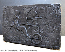 Load image into Gallery viewer, History Egyptian King Tut Tutankhamen Chariot battle scene Plaque Artifact Sculpture 10&quot; www.Neo-Mfg.com Ramses e24
