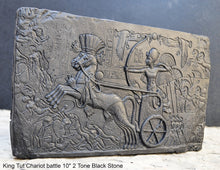 Load image into Gallery viewer, History Egyptian King Tut Tutankhamen Chariot battle scene Plaque Artifact Sculpture 10&quot; www.Neo-Mfg.com Ramses e24
