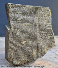 Load image into Gallery viewer, History EPIC OF GILGAMESH Pre-Biblical Deluge flood Story museum replica cuneiform tablet Sculpture 6&quot; www.Neo-Mfg.com home decor
