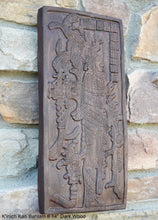 Load image into Gallery viewer, Aztec Mayan Temple foliated cross Left side K&#39;inich Kan Bahlam II carving wall plaque www.Neo-Mfg.com home garden decor art 14&quot; L13
