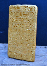 Load image into Gallery viewer, Sumerian Cuneiform tablet Sculptural wall relief plaque www.Neo-Mfg.com 8.5&quot; g8
