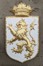 Load image into Gallery viewer, Decor Coat of Arms Rampant Lion Crown wall plaque sign 19&quot; Grand www.Neo-Mfg.com home garden decor art medieval
