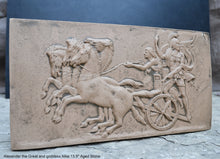 Load image into Gallery viewer, Roman Greek Chariot Alexander Great &amp; Nike Artifact Carved Sculpture Statue www.Neo-Mfg.com 12&quot; L11
