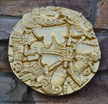 Load image into Gallery viewer, History Aztec Maya Artifact Coyolxauhqui Moon goddess wall relief Sculpture 11&quot; Tall www.Neo-Mfg.com home decor art n3
