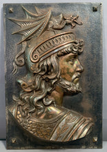 Load image into Gallery viewer, Roman Greek Siegfried Brunhild Song of the Nibelungs German mythology Figure Sculptural Wall frieze plaque relief www.Neo-Mfg.com 18.75&quot;
