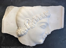 Load image into Gallery viewer, Roman Greek Head of a Youth Frieze Fragment Sculptural wall relief plaque www.Neo-Mfg.com 15&quot; museum reproduction
