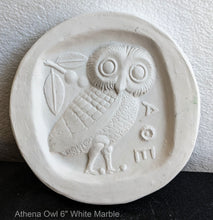 Load image into Gallery viewer, Roman Greek Athena Owl 6&quot; Sculpture statue wall plaque
