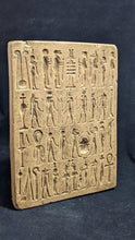 Load image into Gallery viewer, Egyptian hieroglyphics Fragment Sculptural wall relief plaque www.Neo-Mfg.com 9&quot; Museum reproduction
