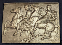 Load image into Gallery viewer, Roman Greek Parthenon Horsemen riders frieze block Artifact Carved Sculpture Statue www.Neo-Mfg.com 14&quot;
