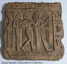 Load image into Gallery viewer, Egyptian Musicians - Tomb of Nakht, Egypt. Dynasty XVIII 1450 B.C. www.NEO-MFG.com 11.5&quot;
