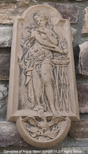 Load image into Gallery viewer, Roman Greek Carved nymph Fountain of Innocents Danaides of Argos Water Figure Sculptural Wall frieze plaque relief www.Neo-Mfg.com 15.125&quot;
