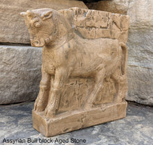 Load image into Gallery viewer, Historical Assyrian Persian bull Guardian of Persepolis relief sculpture ancient replica Sculpture www.Neo-Mfg.com
