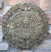 Load image into Gallery viewer, History MAYAN AZTEC CALENDAR Sculptural wall relief plaque 17&quot; www.Neo-Mfg.com
