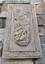 Load image into Gallery viewer, Aztec Mayan Yaxchilán Lintel Sculpture 20&quot; www.Neo-Mfg.com Plaque relief carving
