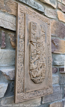 Load image into Gallery viewer, Aztec Mayan Yaxchilán Lintel Sculpture 20&quot; www.Neo-Mfg.com Plaque relief carving
