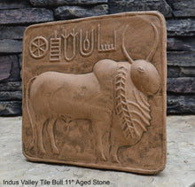 Load image into Gallery viewer, Indus Valley Bull Ox sculpture wall plaque Mohenjo-Daro seal Pashupati www.NEO-MFG.com 11&quot;
