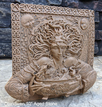 Load image into Gallery viewer, Wiccan Cerridwen Goddess Maiden Wall Plaque Sculpture Pagan 10&quot; www.Neo-Mfg.com mythical
