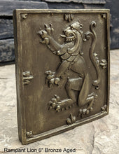 Load image into Gallery viewer, Animal LION Rampant Lowenbrau sculpture wall Plaque www.Neo-Mfg.com 6&quot;
