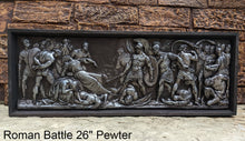 Load image into Gallery viewer, Greek Roman Sarcophagus Battle Scene Sculpture museum reproduction art 26&quot; www.Neo-Mfg.com home decor relief
