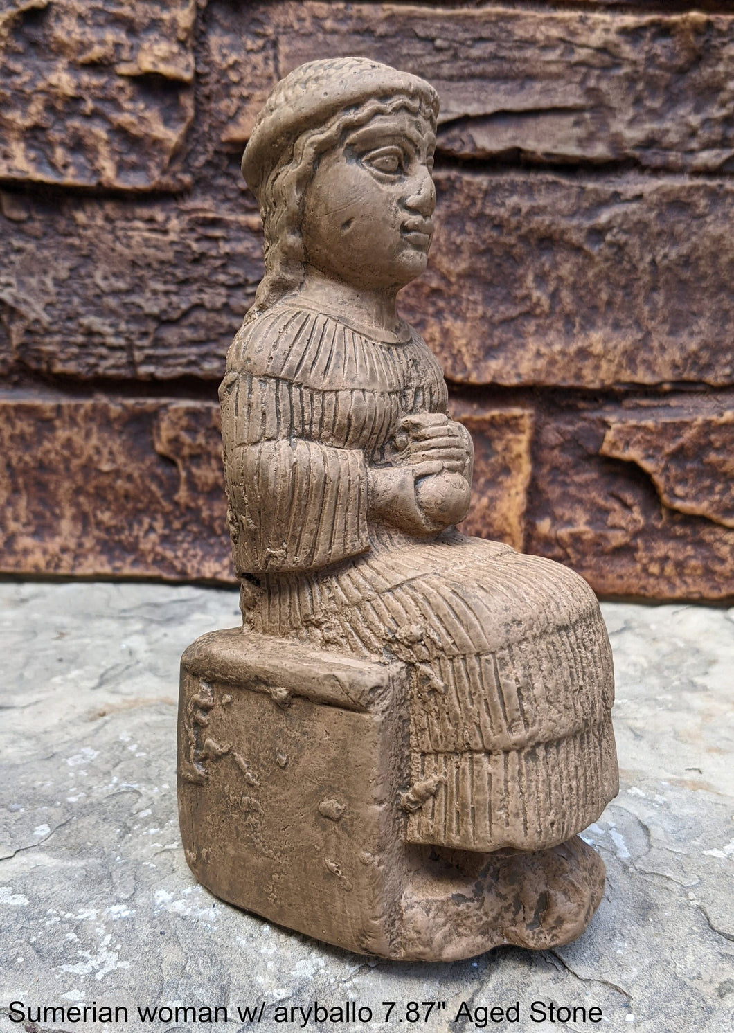 Sumerian Sculptural woman with aryballo www.Neo-Mfg.com 7.87