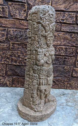 History Chiapas Aztec Maya Artifact Carved Sculpture Statue 19.5