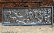Load image into Gallery viewer, Greek Roman Sarcophagus Battle Scene Sculpture museum reproduction art 26&quot; www.Neo-Mfg.com home decor relief
