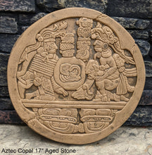 Load image into Gallery viewer, History Mayan Aztec Copal ball court scoreboard Sculptural wall relief plaque 17&quot; www.Neo-Mfg.com
