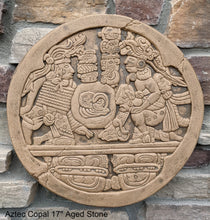 Load image into Gallery viewer, History Mayan Aztec Copal ball court scoreboard Sculptural wall relief plaque 17&quot; www.Neo-Mfg.com
