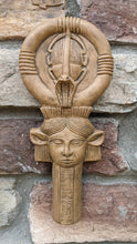 Load image into Gallery viewer, Egyptian Ankh Key Of Life Goddess Hathor sculpture carving www.NEO-MFG.com 9.8&quot;
