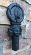 Load image into Gallery viewer, Egyptian Ankh Key Of Life Goddess Hathor sculpture carving www.NEO-MFG.com 9.8&quot;
