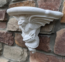 Load image into Gallery viewer, Gargoyle Satyr wall Shelf corbel Grotesque goblin dragon mythical sculpture www.NEO-MFG.com 11&quot; winged
