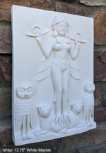 Load image into Gallery viewer, Babylonian Burney Relief Queen of Night GODDESS ISHTAR Mesopotamia Sculptural relief carving plaque www.Neo-Mfg.com 13.75&quot;
