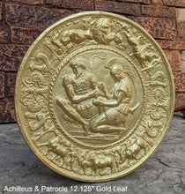 Load image into Gallery viewer, Roman Greek Achilleus &amp; Patrocle sculptural Wall frieze plaque relief www.Neo-Mfg.com 12.125&quot;
