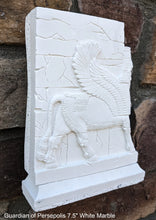 Load image into Gallery viewer, Historical Assyrian Lamassu Persian winged bull Guardian of Persepolis relief sculpture ancient replica Sculpture www.Neo-Mfg.com 7.5&quot;
