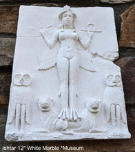 Load image into Gallery viewer, Babylonian Burney Relief Queen of Night GODDESS ISHTAR Mesopotamia Sculptural relief carving plaque www.Neo-Mfg.com 12&quot;
