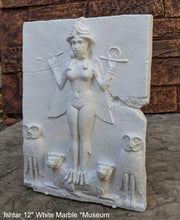 Load image into Gallery viewer, Babylonian Burney Relief Queen of Night GODDESS ISHTAR Mesopotamia Sculptural relief carving plaque www.Neo-Mfg.com 12&quot;
