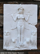 Load image into Gallery viewer, Babylonian Burney Relief Queen of Night GODDESS ISHTAR Mesopotamia Sculptural relief carving plaque www.Neo-Mfg.com 14.75&quot;
