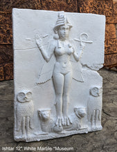 Load image into Gallery viewer, Babylonian Burney Relief Queen of Night GODDESS ISHTAR Mesopotamia Sculptural relief carving plaque www.Neo-Mfg.com 17.5&quot;
