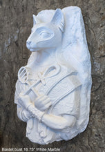 Load image into Gallery viewer, Egyptian Bastet cat fragment torso Sculptural wall relief bust www.Neo-Mfg.com 16.75&quot;
