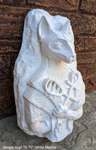 Load image into Gallery viewer, Egyptian Bastet cat fragment torso Sculptural wall relief bust www.Neo-Mfg.com 16.75&quot;
