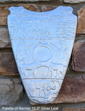 Load image into Gallery viewer, History Egyptian Palette of Narmer Sculptural wall relief www.Neo-Mfg.com 12.5&quot; back side
